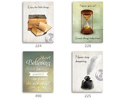 רביעיית תמונות ספרים, קסת דיו, שעון חול ומשפט השראה דגם041