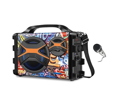 מערכת קריוקי GPlus ניידת 15W עם מיקרופון דגם GPL-115BOX