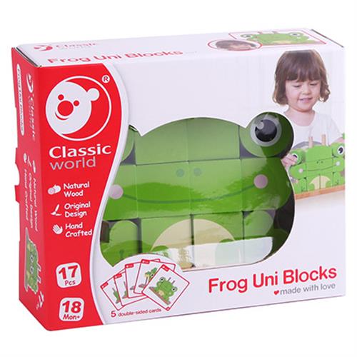 קוביות עץ להרכבת צפרדע - קלאסיק מוצרי עץ