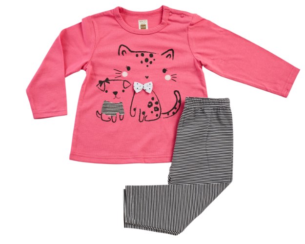 חליפת מעבר חתול ורוד מכנס לייקרה