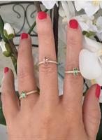 טבעת אירוסין זהב עם אבן חן טורמלין| טבעת יהלומים ואבן חן