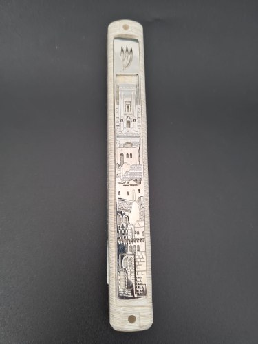 בית מזוזה פלסטיק דמוי עץ פלקט ירושלים