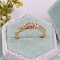 טבעת זהב 14 קראט 0.47 קראט יהלומים 8204093 - מחיר מבצע! 