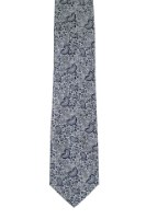 עניבה קרם עם פייזלי כחול