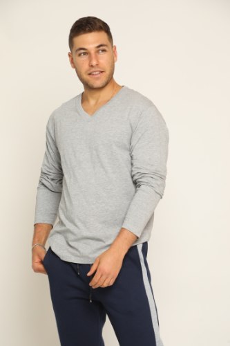 חולצה גבר שרוול ארוך לייקרה וי