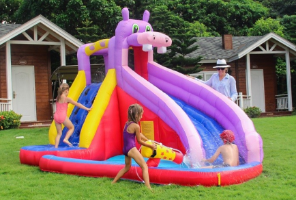 מתקן קפיצה מתנפח  רטוב עם מים חיית מים - W4532 מבית Jumpy Jump העולמית-קפיץ קפוץ