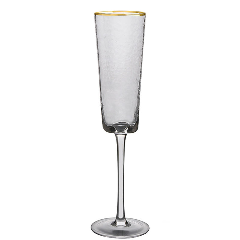 כוס שמפניה מעוטרת פס זהב