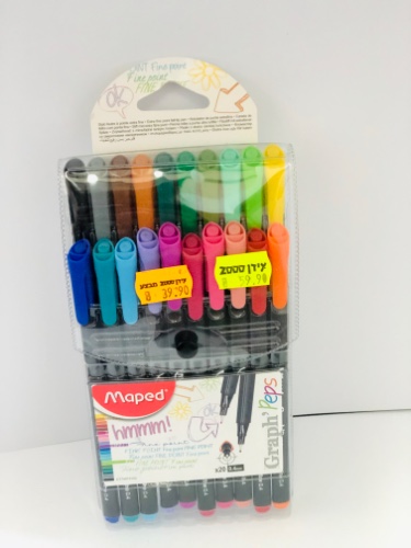 20 עטים צבעוניים
