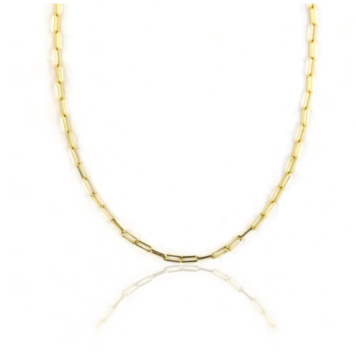 שרשרת זהב דגם אטב דק 42 סמ