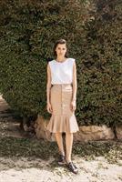 חצאית עור לונה פודרה