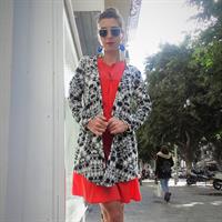 ג'קט אנפה שחור לבן