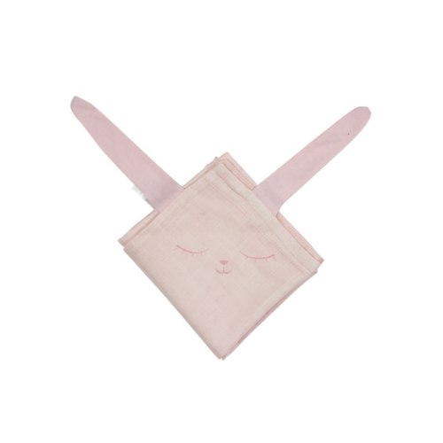 שמיכת במבוק חיה דו שכבתית ורוד בהיר