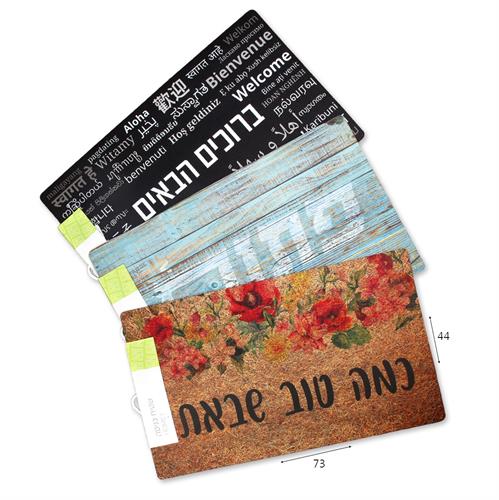 שטיח כניסה גומי מודפס 73*44 סמ 3 דגמים