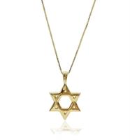 שרשרת ותליון מגן דוד זהב