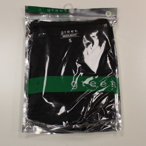 גופיית פלנל גבר צווארון וי שחור