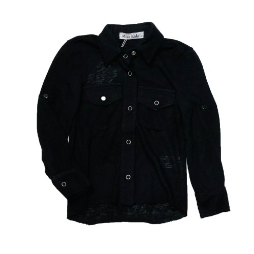 מכופתרת רירי שחור 2-18