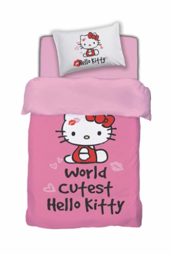 סט מצעי ילדים יחיד 90/200 -  הלו קיטי