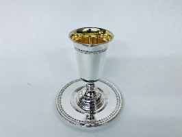 סט גביע וצלחת כסף טהור לקידוש 