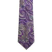 עניבה פייזלי סגול צבעוני