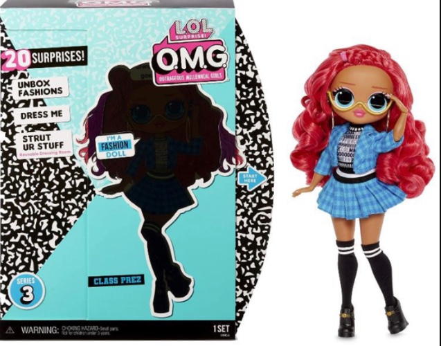 לול omg בובת אופנה 20 הפתעות כולל חדר אופנה- class prez