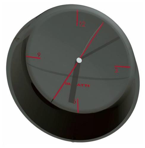 שעון קיר GLAMOUR שחור