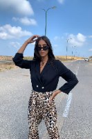 מכנס מנומר + חגורה