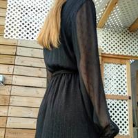 שמלת מעטפת - שחור לורקס