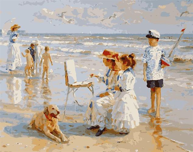 צביעה לפי מספרים - על חוף הים