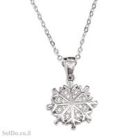 תליון מכסף "פתית שלג" משובץ אבני זרקון T6005