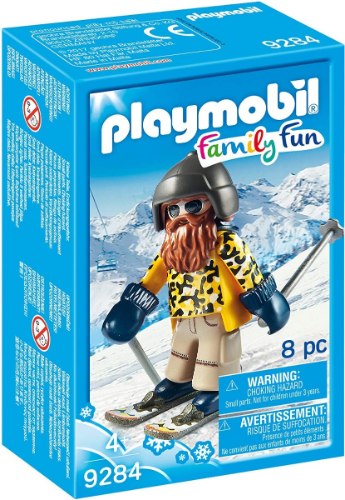 פליימוביל גולש על השלג playmobil Skiers + Poles 9284