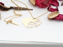 שרשרת ארוכה לב הזהב