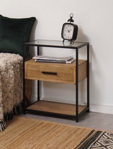 שידת מגירה וזכוכית - ניו יורק