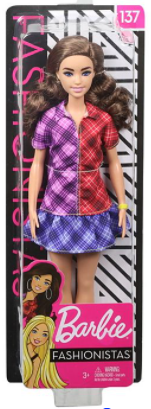 ברבי פאשניסטה שמלה צבעונית