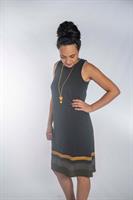 שמלת A כפתור בגב