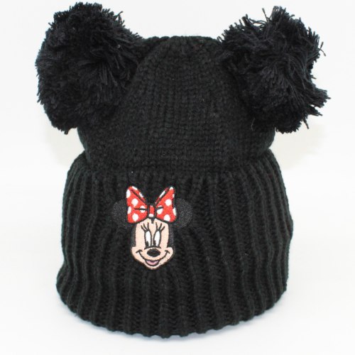 כובע צמר 2 פונפונים מיני מאוס