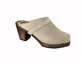 קבקבי עץ אפור בז' עקב גבוה חום LUXURY