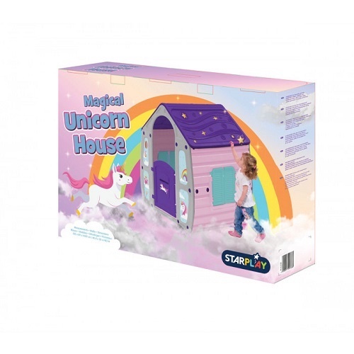 בית לחצר מפלסטיק דגם חד קרן סטאר פליי