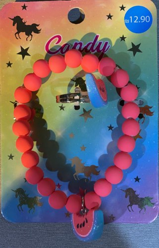 candy סט צמיד וטבעת אבטיח