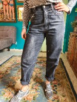 מאם ג'ינס שחור מושלם מידה M