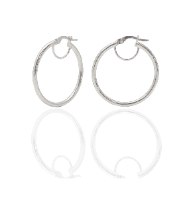 עגילי חישוק קטנים 1.9 ס"מ מזהב לבן 