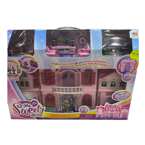 בית בובות אורות וצלילים מפלסטיק