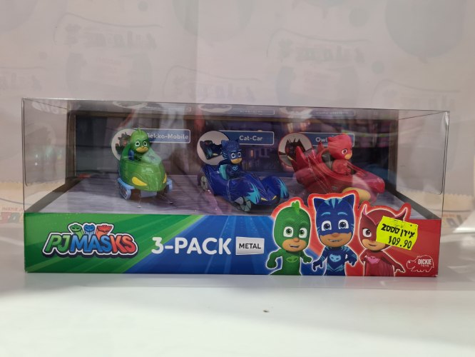 מארז 3 מכוניות מתכת כח פיג'יי
