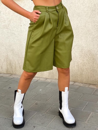 ברמודה גומי דמוי עור ירוק