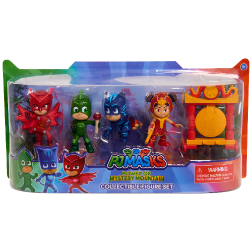 כח פיג'יי|PJ- ערכת 4 דמויות איסופיות- הר המיסתורין+ גונג הדרקון