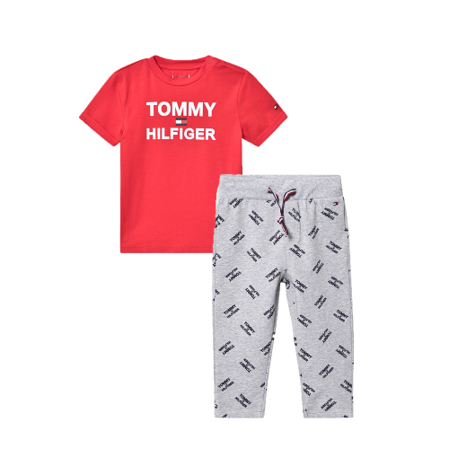 חליפת תינוקות TOMMY HILFIGER אדום