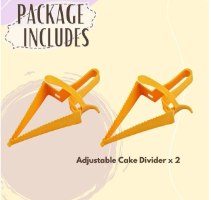 חותך עוגה מתכוונן - 2 יחידות