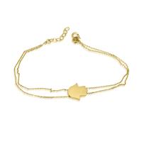 צמיד זהב חמסה עדין לאישה או נערה