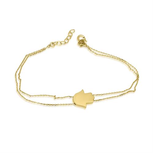 צמיד זהב חמסה עדין לאישה או נערה