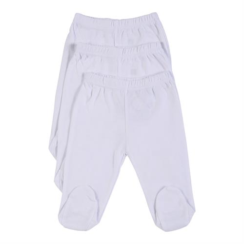 שלישיית מכנסי רגלית לבן B-004 פלנל