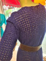 שמלה סרוגה כחולה מידה L